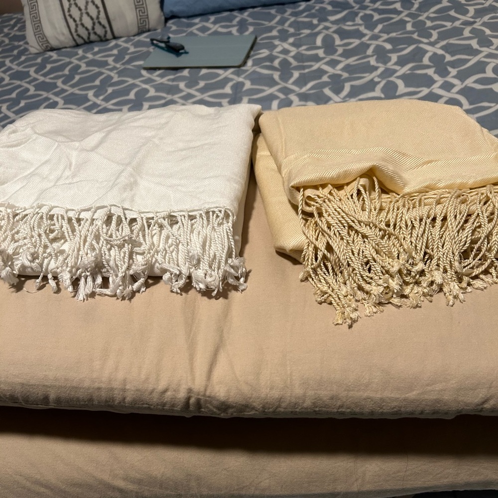 Two Pashmina Shawls.  $10 both